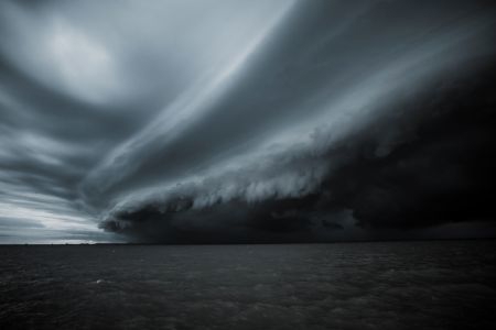 rain rolling in with a storm